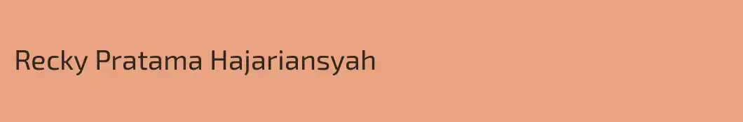 Recky Pratama Hajariansyah